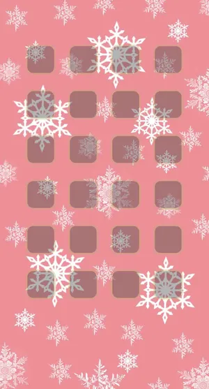 Girly Snowflake Pattern Christmas Background Wallpaper