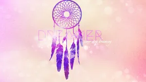 Girly Tumblr Purple And Pink Dreamcatcher Wallpaper
