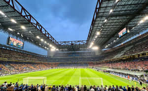 Giuseppe Meazza Stadium Football Match Evening Wallpaper