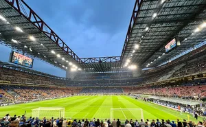 Giuseppe Meazza Stadium Football Match Evening Wallpaper