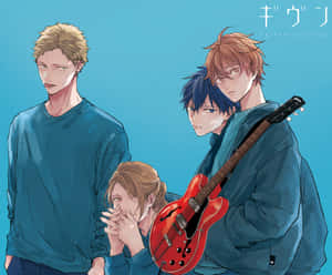 Given Anime Band In Blue Aesthetic Wallpaper