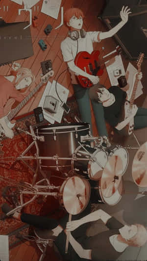 Given Anime Band Practicing Wallpaper