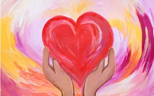Giving Tuesday Heart Painting Wallpaper