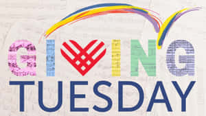 Giving Tuesday Logo Rainbow Swoosh Wallpaper