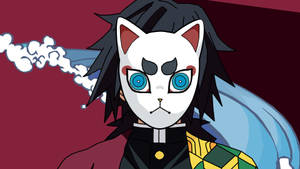 Giyu Tomioka White Cat Mask Wallpaper