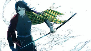 Giyuu Tomioka With Rippling Water Wallpaper