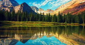 Glacier National Park Reflective Surface Wallpaper