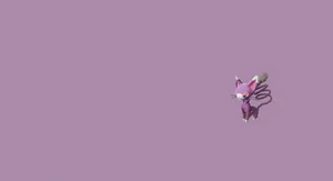 Glameow 3d Model Purple Background Wallpaper