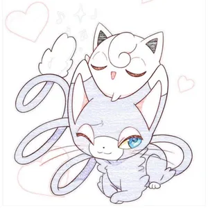 Glameow Jigglypuff Wallpaper