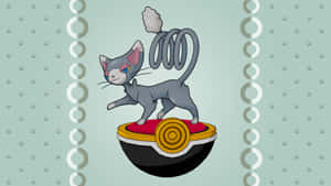 Glameow Pokeball Standing Wallpaper