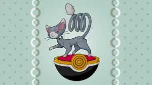 Glameow Pokeball Standing Wallpaper