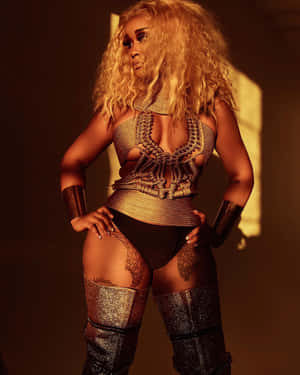 Glamorous Fashion Portrait Stunna Girl Wallpaper