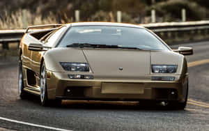 Glamorous Lamborghini Diablo In Action Wallpaper