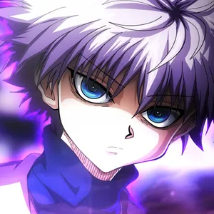 Glaring Killua Hunter X Hunter Pfp Wallpaper