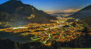 Glarus Nighttime Panorama Wallpaper