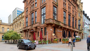 Glasgow City Corner Building Wallpaper