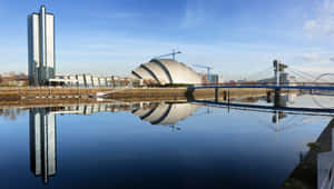 Glasgow River Clyde Reflections Wallpaper