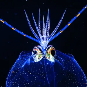 Glass Squid Underwater Portrait Wallpaper