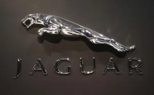 Gleaming Jaguar Car Logo On A Matte Background Wallpaper
