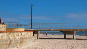 Glenelg Beach Pierand Sand Wallpaper