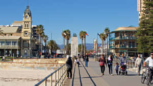 Glenelg Beachfront Promenade South Australia Wallpaper