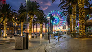 Glenelg Beachfront Promenadeat Dusk Wallpaper