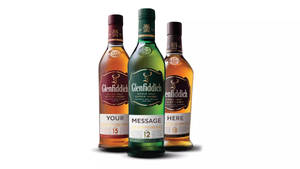 Glenfiddich Flagship Whiskies On White Wallpaper