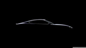 Glistening Black Car In The Middle Of The Night Wallpaper