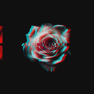 Glitch Aesthetic Rose Art Wallpaper