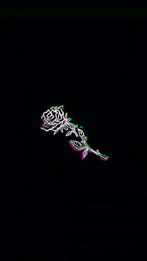 Glitch_ Rose_ Aesthetic_ Dark_ Background.jpg Wallpaper