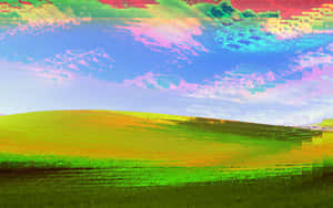 Glitched Windows X P Bliss.jpg Wallpaper