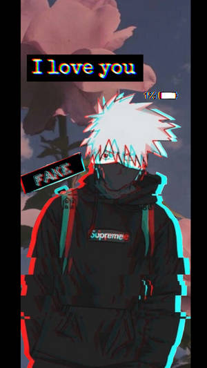 Glitchy Aesthetic Kakashi Hatake Supreme Wallpaper