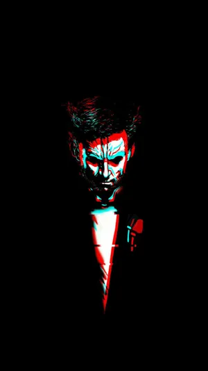 Glitchy Red Blue Portrait Dark Aesthetic.jpg Wallpaper