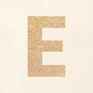 Glitter Gold Letter E Wallpaper