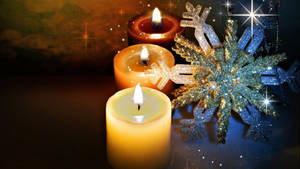 Glittering Candles Wallpaper