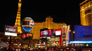 Glittering Lights On The Las Vegas Skyline Wallpaper