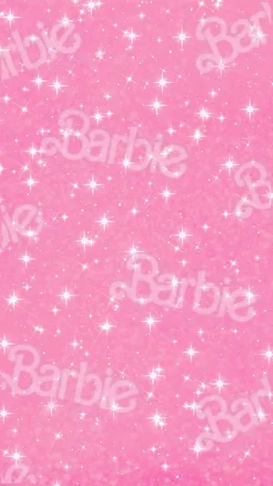 Glittering Pink Barbie Sparkle Background Wallpaper