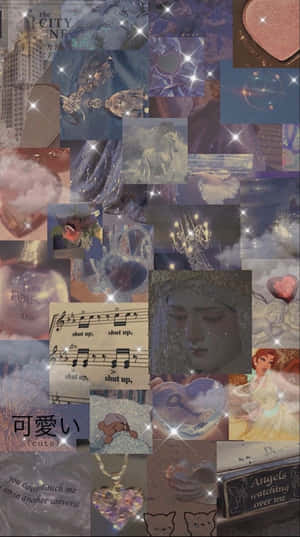 Glittery Collage Aesthetic Wallpaper Wallpaper