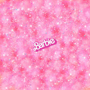 Glittery Pink Barbie Background Wallpaper