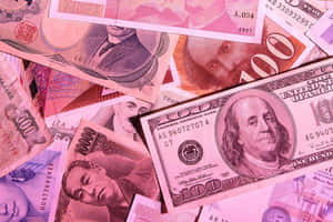 Global Currency Collage Baddie Aesthetic Wallpaper