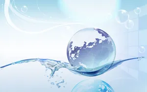 Global Water Dynamics Concept Wallpaper