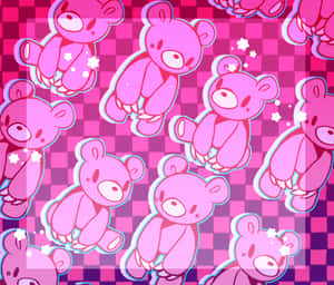 Gloomy Bear With Racing Patterns Wallpaper