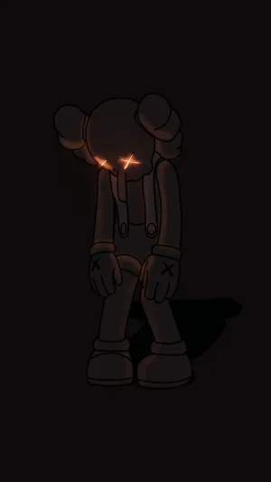 Gloomy Cartoon Character Glum Pose Wallpaper