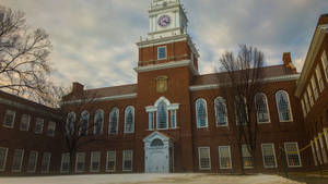 Gloomy Regal Architecture Of Baker-berry Library At Dartmouth College Wallpaper