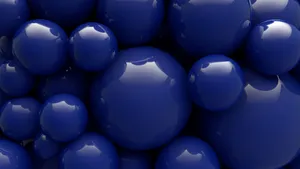 Glossy Balls Blue Pc Wallpaper