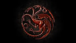 Glossy Embossed House Targaryen Sigil Wallpaper