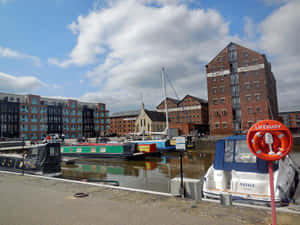 Gloucester Docks Sunny Day Wallpaper