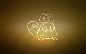 Glowing Brown Bibarel Pokemon Wallpaper