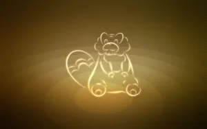 Glowing Brown Bibarel Pokemon Wallpaper