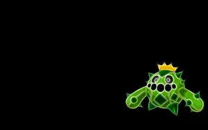 Glowing Cacnea Black Art Hd Wallpaper